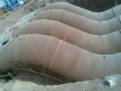 Large-diameter water pipeline installation